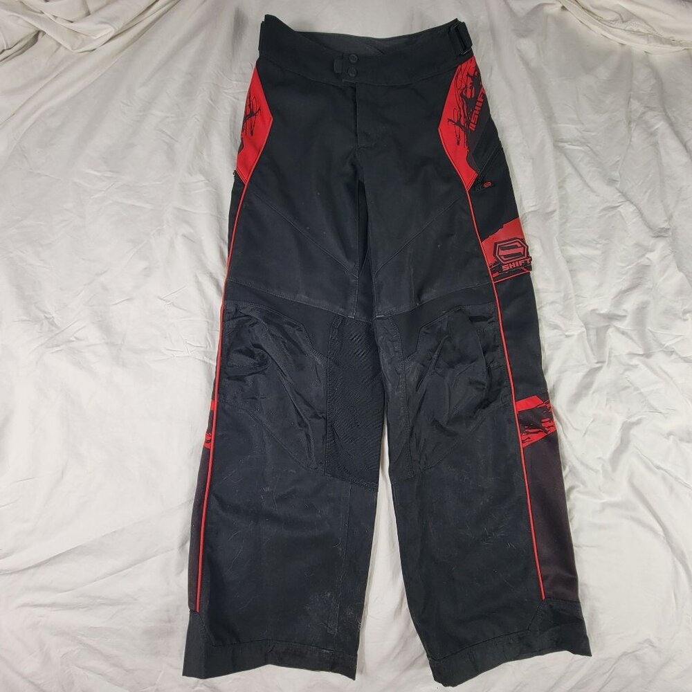 Shift Recon Mens 28 Black Red Recon Riding Pants Motorcycles Motocross Riding